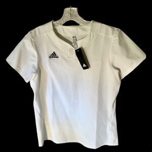 Adidas Women’s Top Jersey w Button And Vented Underarm NWT.